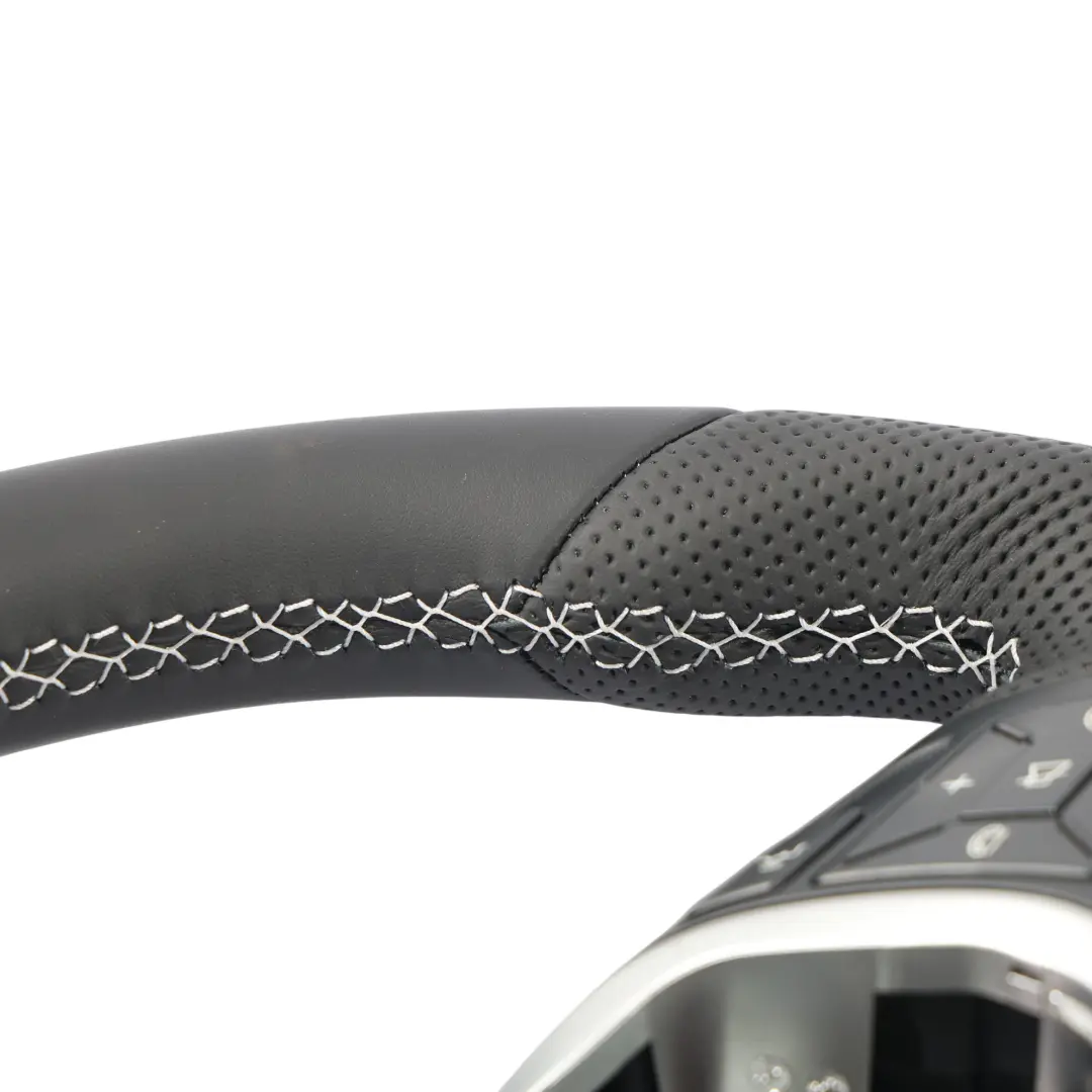  Volant Mercedes W176 W204 W246 NEUF cuir noir avec fils blancs - SKU A2184601918-1 - Numéro de pièce A2184601918