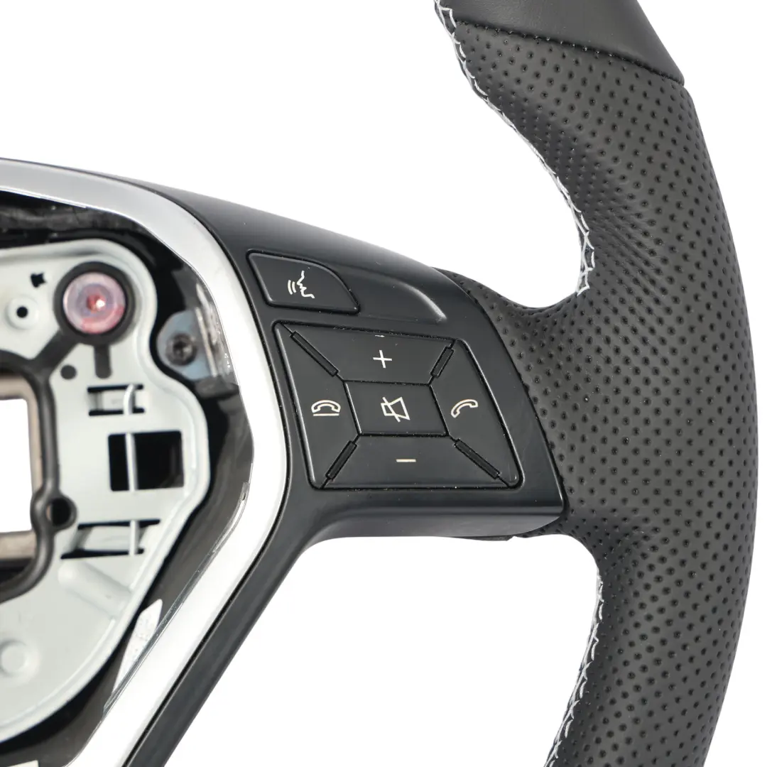  Steering Wheel Mercedes W176 W204 W246 NEW Black Leather with White Threads - SKU A2184601918-1 - Part number A2184601918