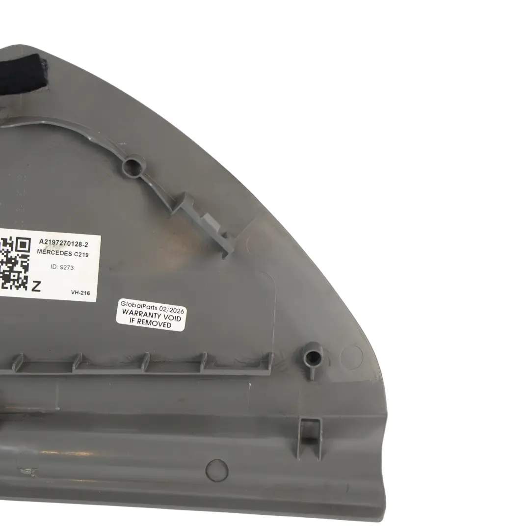 Mercedes CLS W219 Panneau Carte Porte Avant Gauche Trim Cover Grey - SKU A2197270128-2 - Numéro de pièce A2197270128