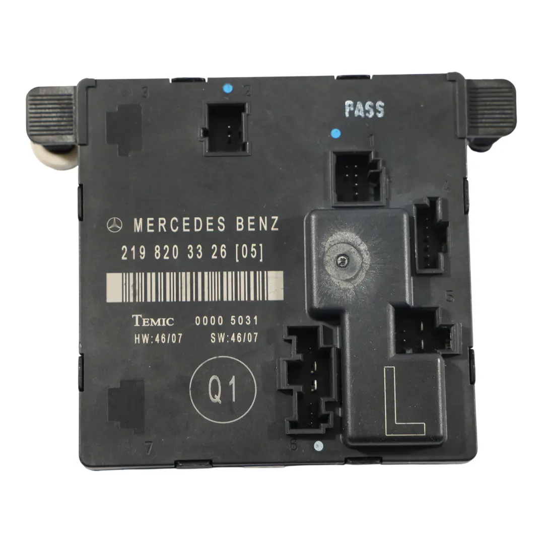 Mercedes C219 Modulo Di Controllo Porta Posteriore Sinistra - SKU A2198203326 - Numero di parte A2198203326