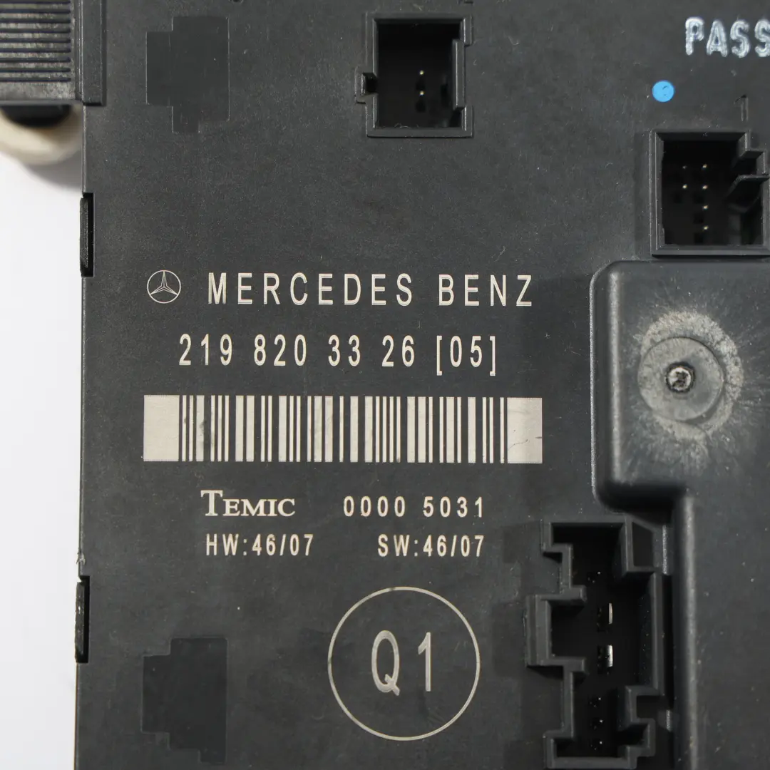 Door Control Module Unit Left N/S to Mercedes C219 Rear with Part number A2198203326 Mercedes C219 Rear Door Control Module Unit Left N/S - SKU A2198203326 - Part number A2198203326