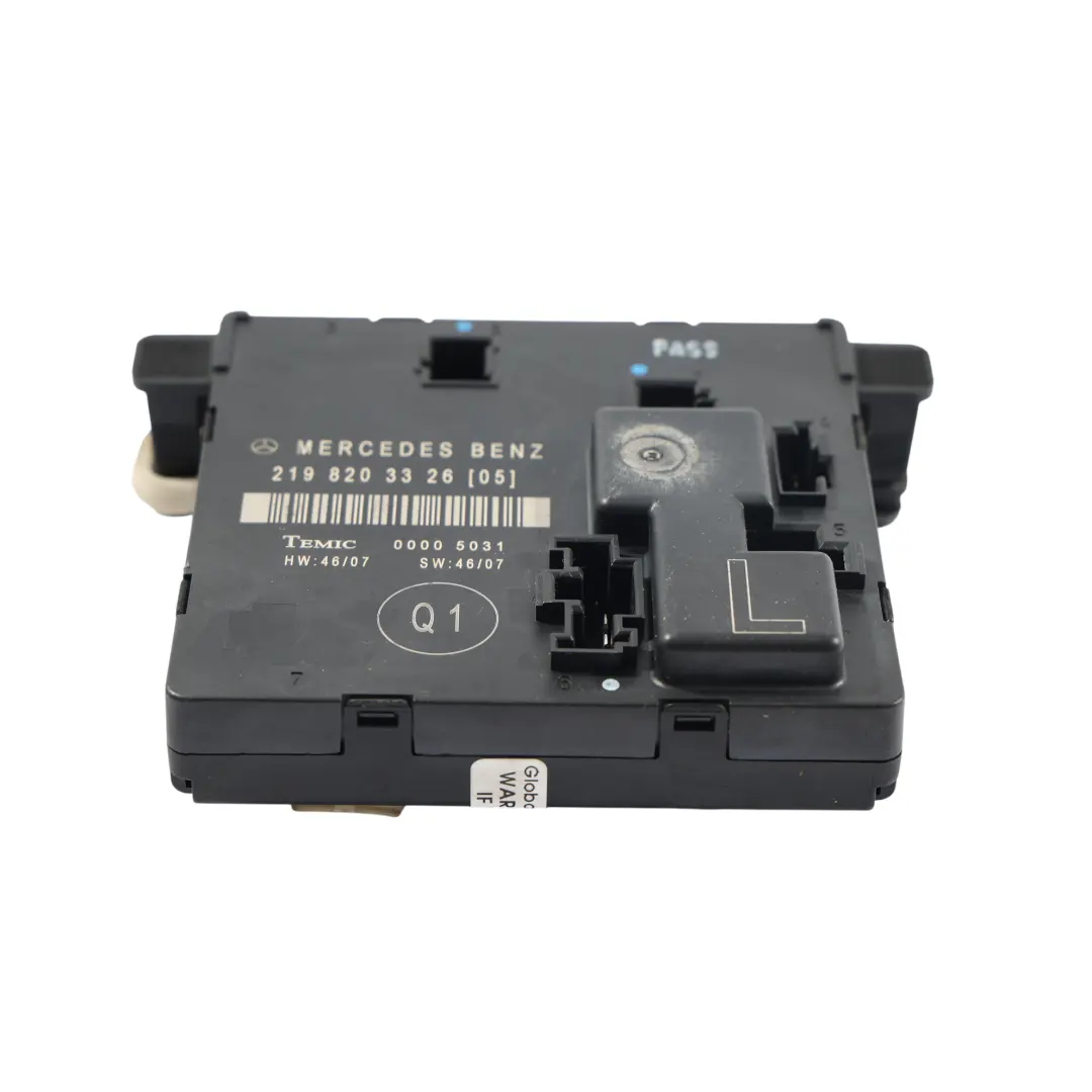 Mercedes C219 Módulo Control Puerta Trasera Izquierda - SKU A2198203326 - Número de pieza A2198203326