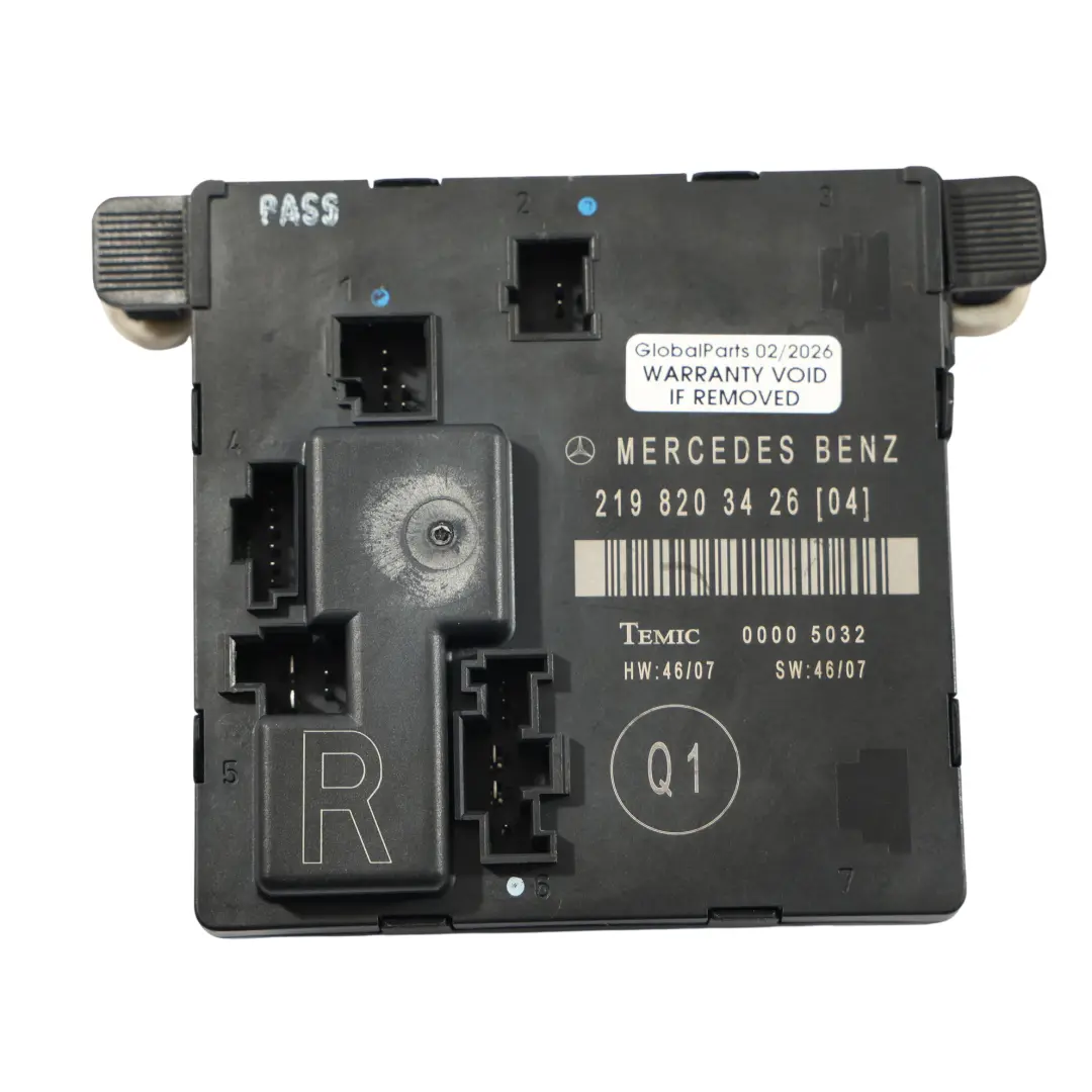Door Control Module Unit Left N/S to Mercedes C219 Rear with Part number A2198203426 Mercedes C219 Rear Door Control Module Unit Left N/S - SKU A2198203426 - Part number A2198203426