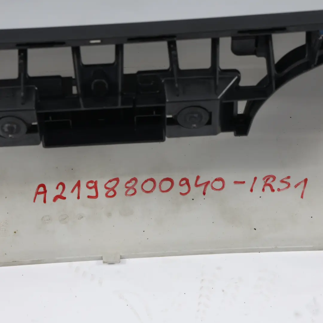 W219 Rear Bumper Cover Trim Panel Iridium Silver Metallic - 775 to Mercedes CLS with Part number A2198800940 Mercedes CLS W219 Rear Bumper Cover Trim Panel Iridium Silver Metallic - 775 - SKU A2198800940-IRS1 - Part number A2198800940