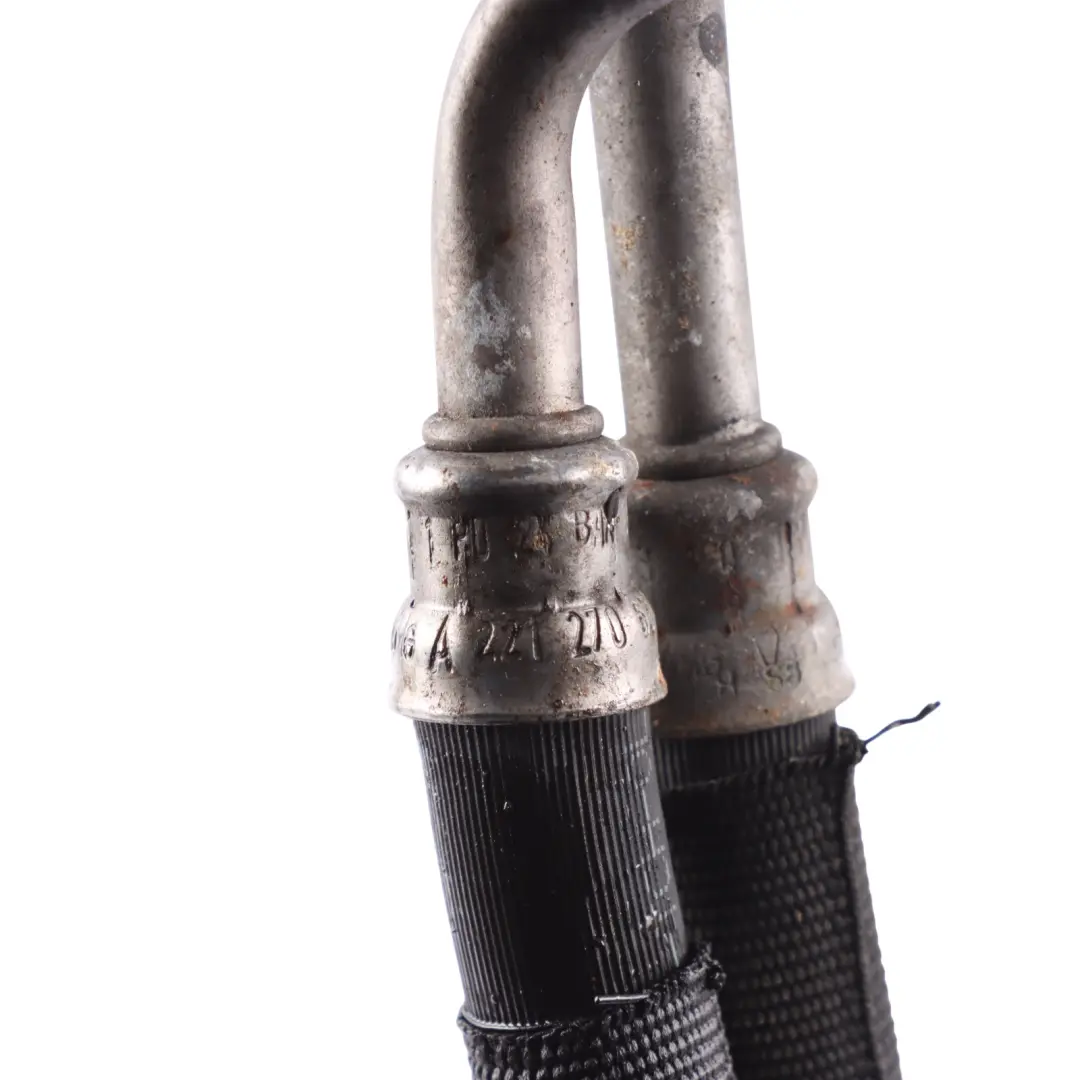 Transmission Oil Cooler Pipe Line Hose Set M157 to Mercedes C216 Manual with Part number A2212706396 Mercedes C216 Manual Transmission Oil Cooler Pipe Line Hose Set M157 - SKU A2212706396 - Part number A2212706396