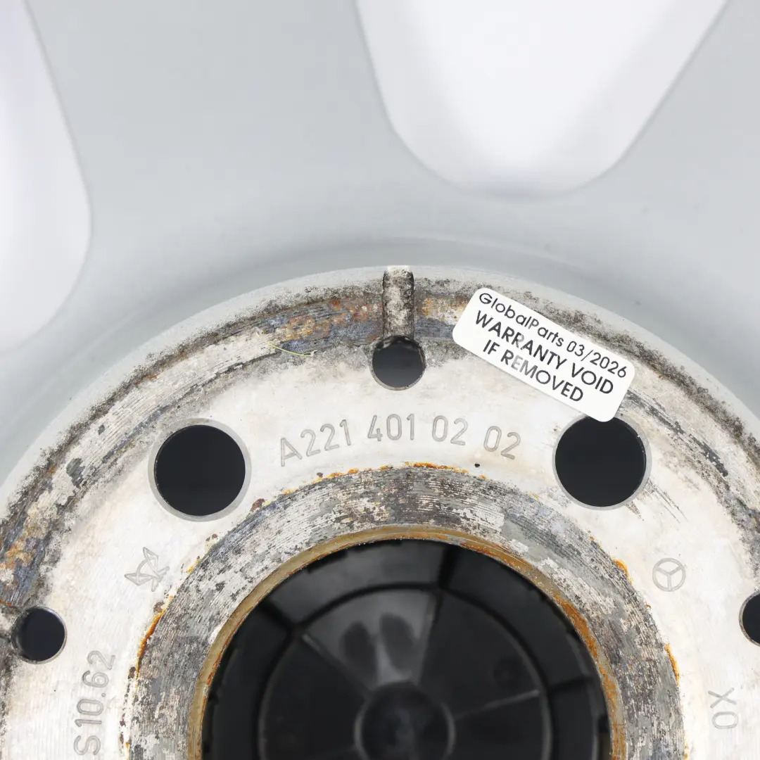 Mercedes W216 W221 Silver Alloy Wheel Rim 17" 8J ET:43 - SKU A2214010202-3 - Part number A2214010202