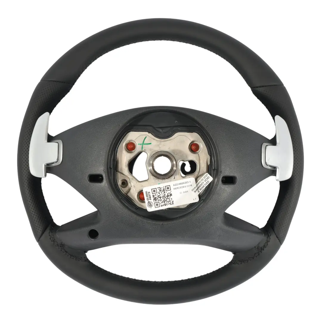 Mercedes C216 W221 Steering Wheel NEW Black Leather Paddle Shift - SKU A2214606203-1 - Part number A2214606203