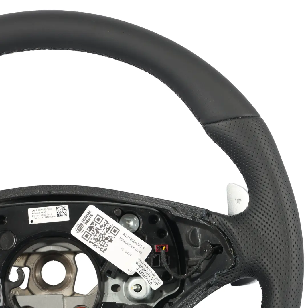Mercedes C216 W221 Lenkrad NEU Schwarz Leder Schaltwippen - SKU A2214606203-1 - Teilenummer A2214606203