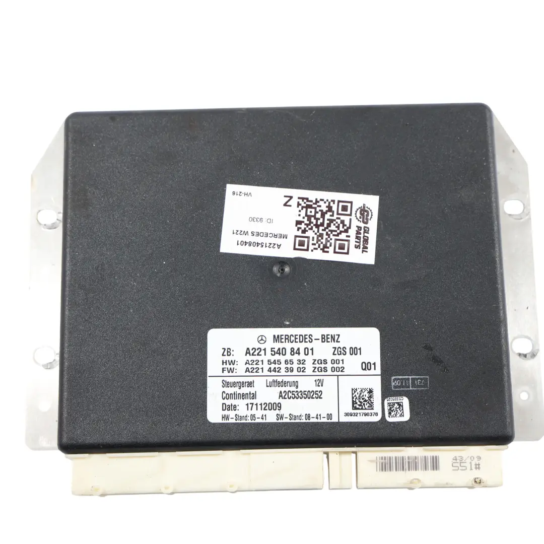 Mercedes W221 Air Suspension Control Unit Module - SKU A2215408401 - Part number A2215408401