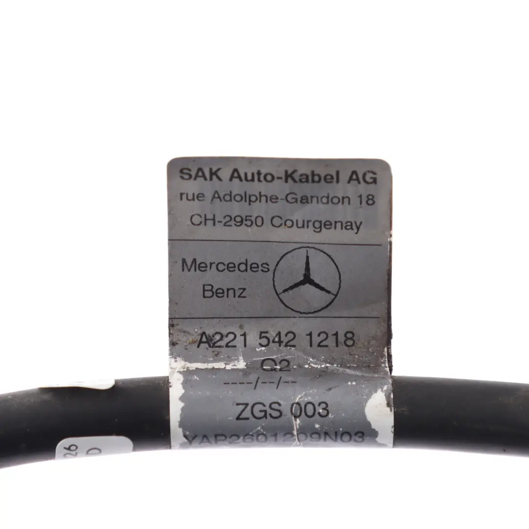 Mercedes W221 Negative Battery Cable Minus Pole Lead Wiring IBS - SKU A2215421218 - Part number A2215421218
