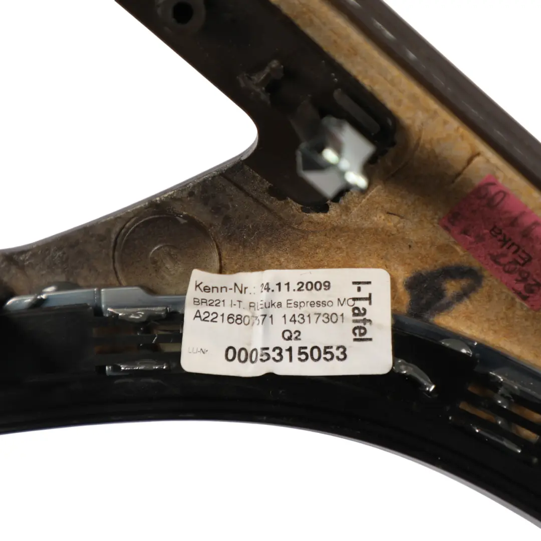 Mercedes W221 Front Dashboard Dash Trim Strip Cover Panel - SKU RHD-A2216807571 - Part number A2216807571