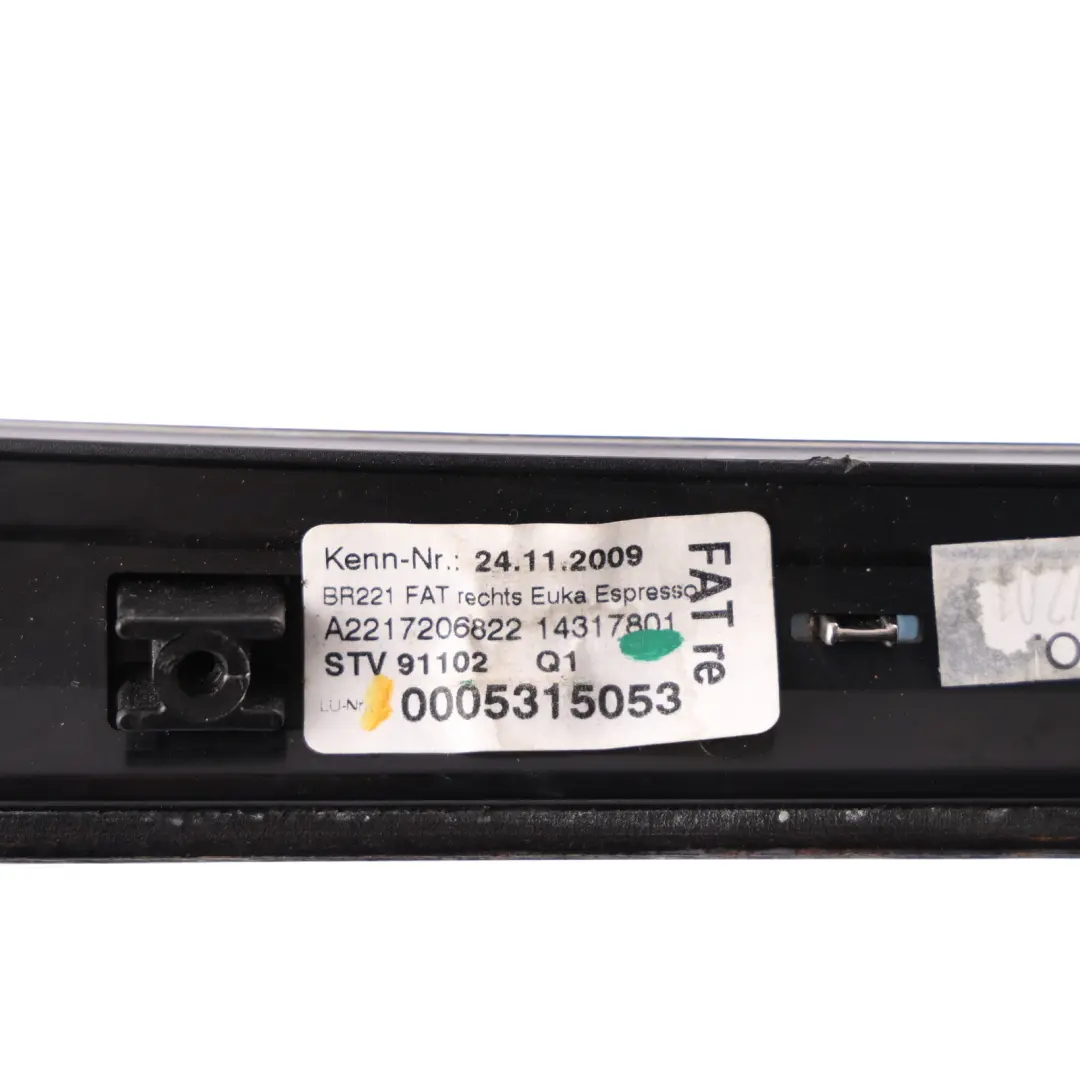 Mercedes W221 Front Door Trim Strip Cover Right O/S Wood - SKU A2217206822 - Part number A2217206822