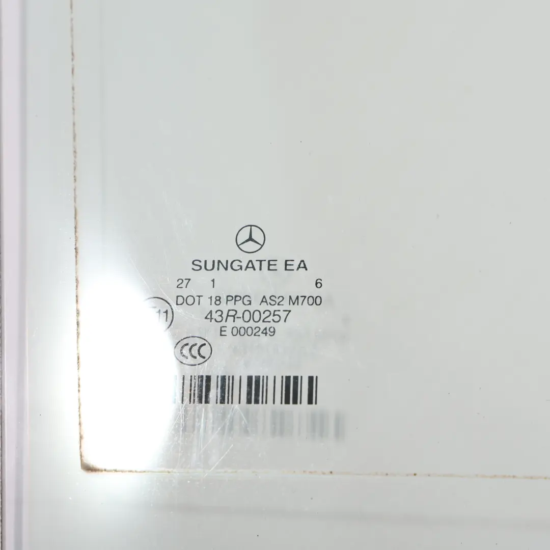 Mercedes W221 Crank Window Glass Rear Right O/S - SKU RHD-A2217303018 - Part number A2217303018
