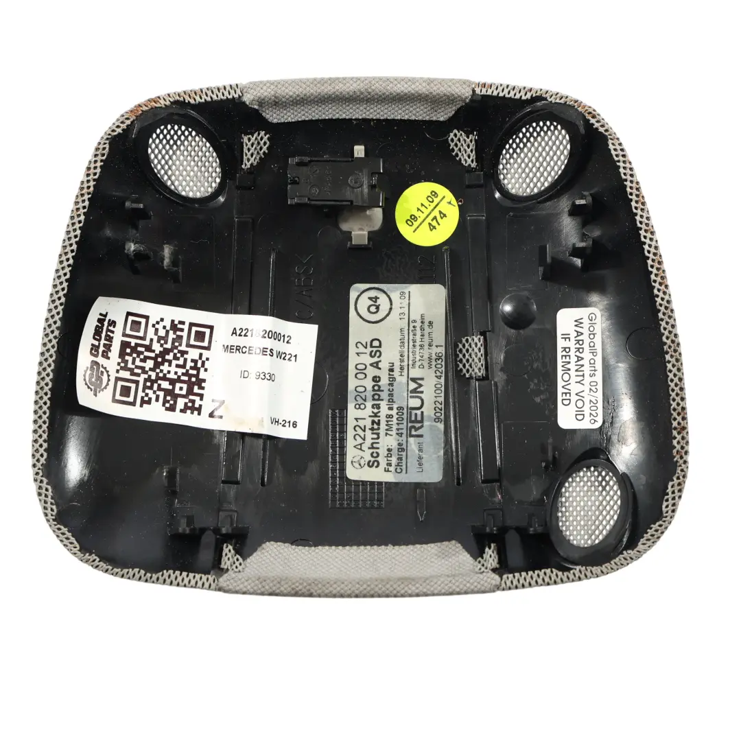 Interior Roof Anti Theft Sensor Alarm Cover Trim Grey to Mercedes W221 with Part number A2218200012 Mercedes W221 Interior Roof Anti Theft Sensor Alarm Cover Trim Grey - SKU A2218200012 - Part number A2218200012