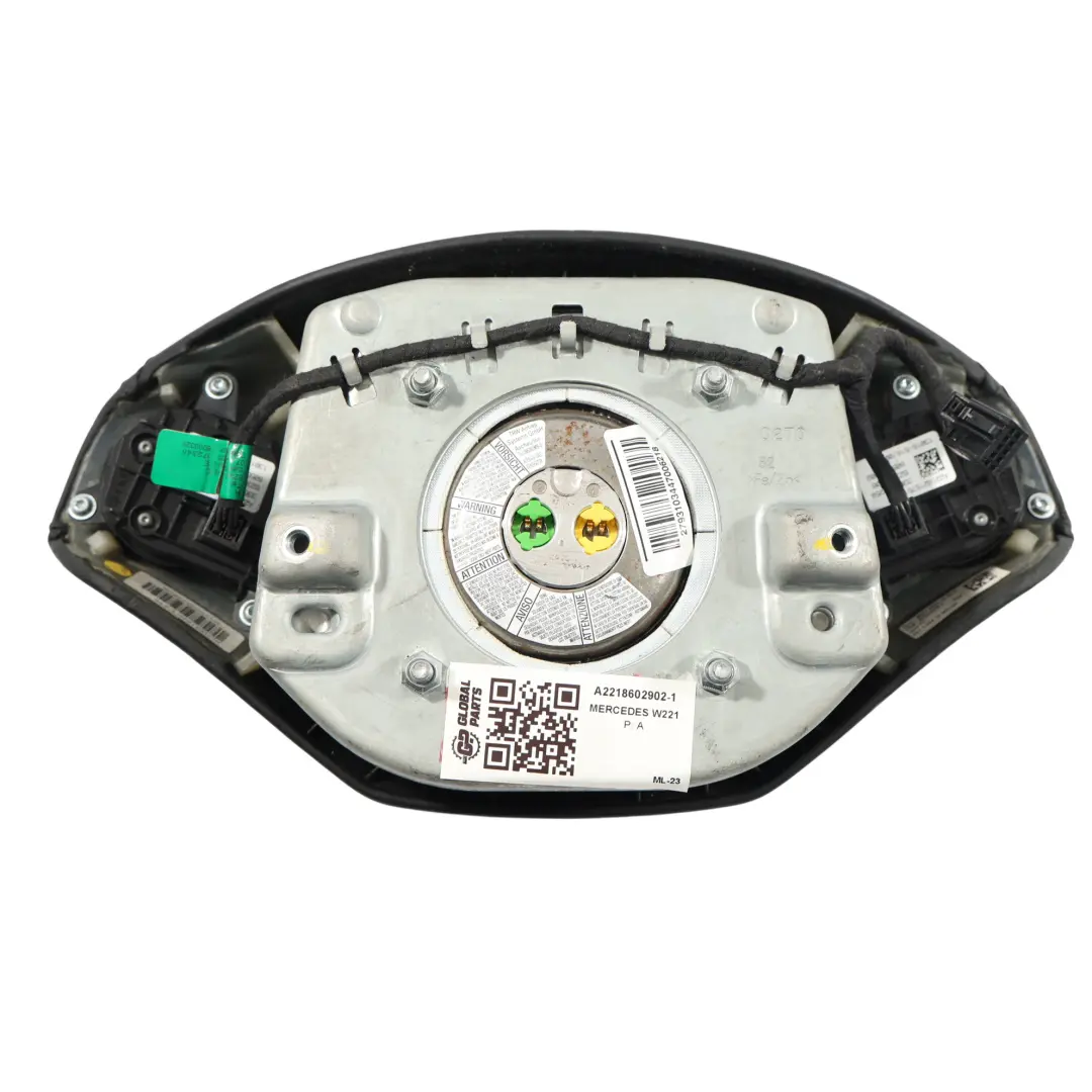 Mercedes C216 W221 Módulo De Aire Del Volante Botones Cuero Negro - SKU A2218602902-1 - Número de pieza A2218602902