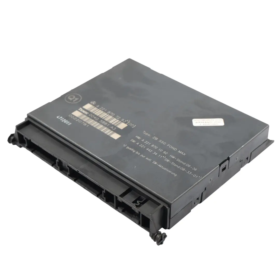 Moduł Sterownik Siedzenia Tylny ECU do Mercedes W221 o numerze A2218707293 Mercedes W221 Moduł Sterownik Siedzenia Tylny ECU - SKU A2218707293 - Numer Części A2218707293
