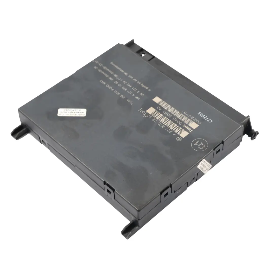 Modulo Controllo Sedili Ecu Posteriore per Mercedes W221 con numero di parte A2218707293 Mercedes W221 Modulo Controllo Sedili Ecu Posteriore - SKU A2218707293 - Numero di parte A2218707293