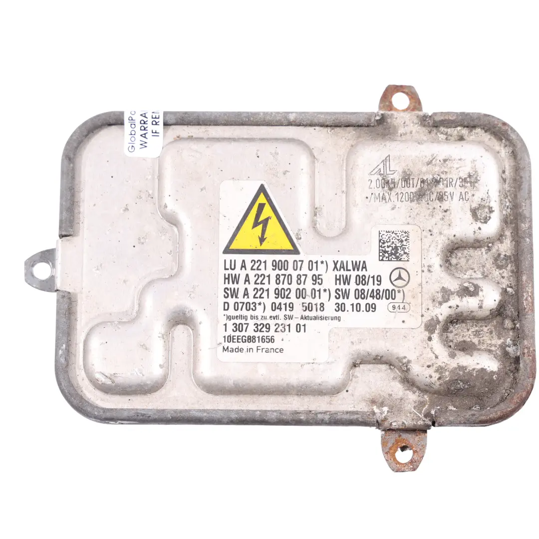 Headlamp Range Adjustment Ballast Left para Mercedes W221 Xenon con número de pieza A2219000701 Mercedes W221 Xenon Headlamp Range Adjustment Ballast Left - SKU A2219000701 - Número de pieza A2219000701