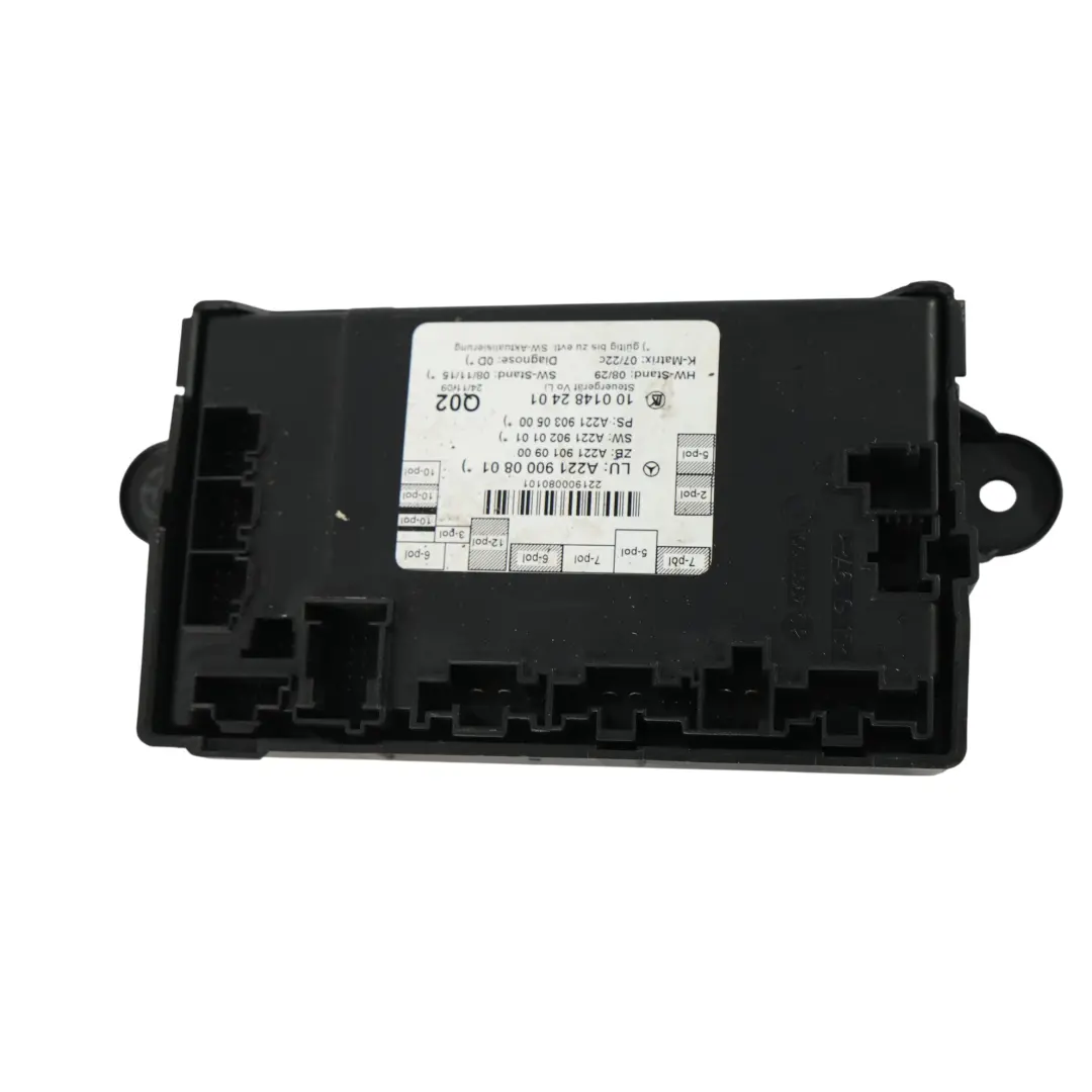 Mercedes W221 Module Contrôle Porte Avant Gauche - SKU A2219000801 - Numéro de pièce A2219000801