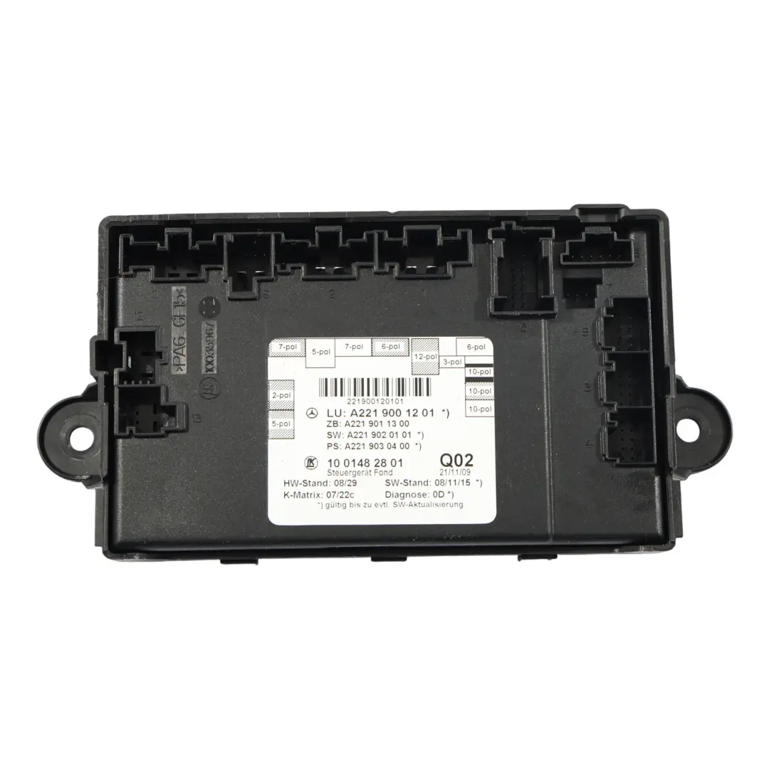 Mercedes W221 Module Commande Porte Arrière Gauche Droite - SKU A2219001201 - Numéro de pièce A2219001201