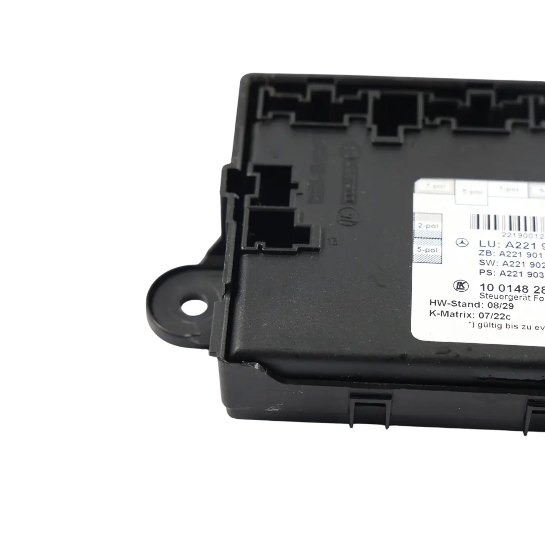 Mercedes W221 Door Control Module Unit Rear Left Right N/O/S - SKU A2219001201 - Part number A2219001201