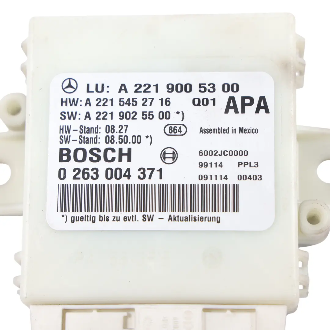 Parktronic System Control Unit Module to Mercedes W221 with Part number A2219005300 Mercedes W221 Parktronic System Control Unit Module - SKU A2219005300 - Part number A2219005300