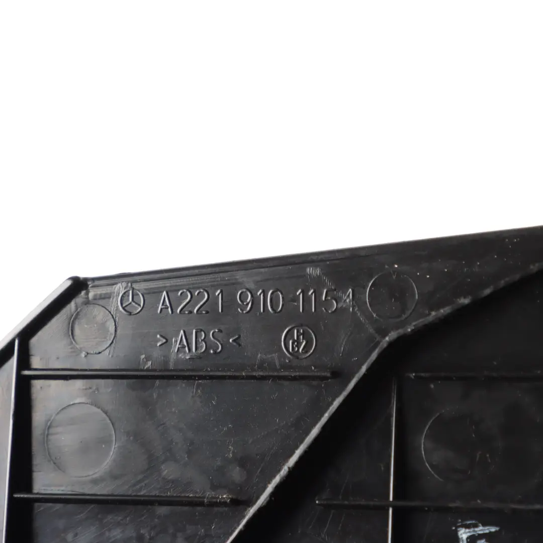 Side Finisher Trim Front Left N/S Black to Mercedes W221 Seat Cover with Part number A2219101154 Mercedes W221 Seat Cover Side Finisher Trim Front Left N/S Black - SKU A2219101154 - Part number A2219101154