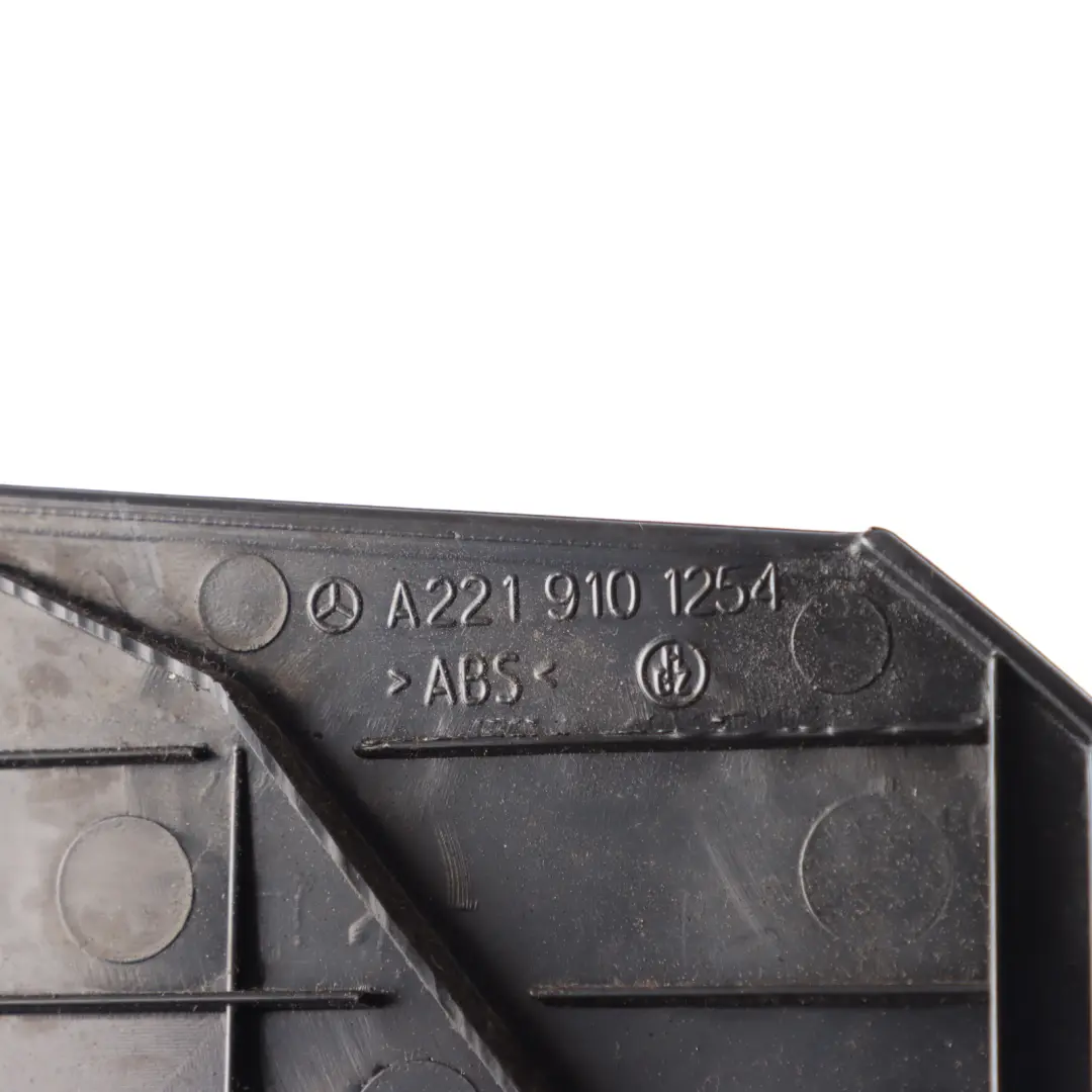 Side Finisher Trim Front Right O/S Black to Mercedes W221 Seat Cover with Part number A2219101254 Mercedes W221 Seat Cover Side Finisher Trim Front Right O/S Black - SKU A2219101254-1 - Part number A2219101254