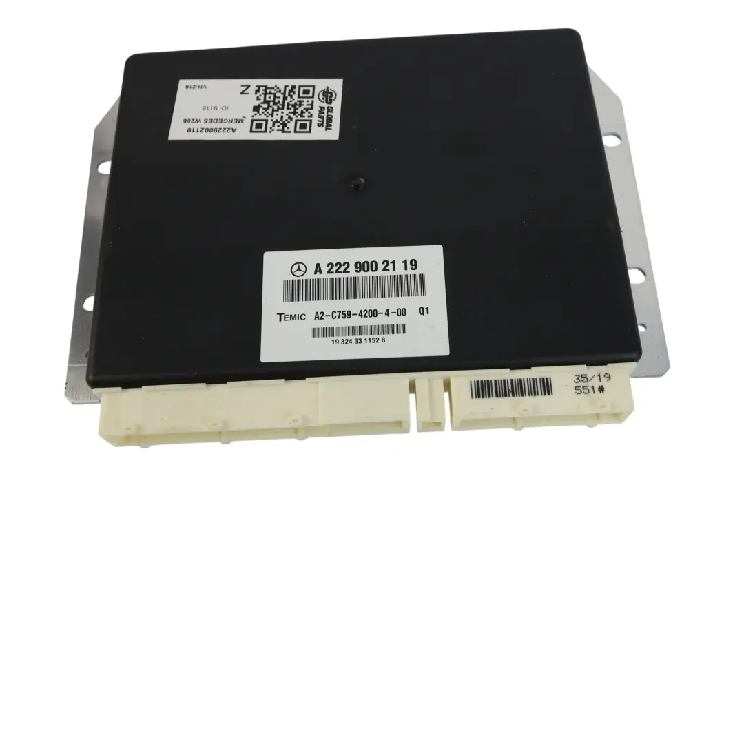 Moduł Sterownik Zawieszenia ECU do Mercedes A205 C205 S205 o numerze A2229002119 Mercedes A205 C205 S205 Moduł Sterownik Zawieszenia ECU - SKU A2229002119 - Numer Części A2229002119