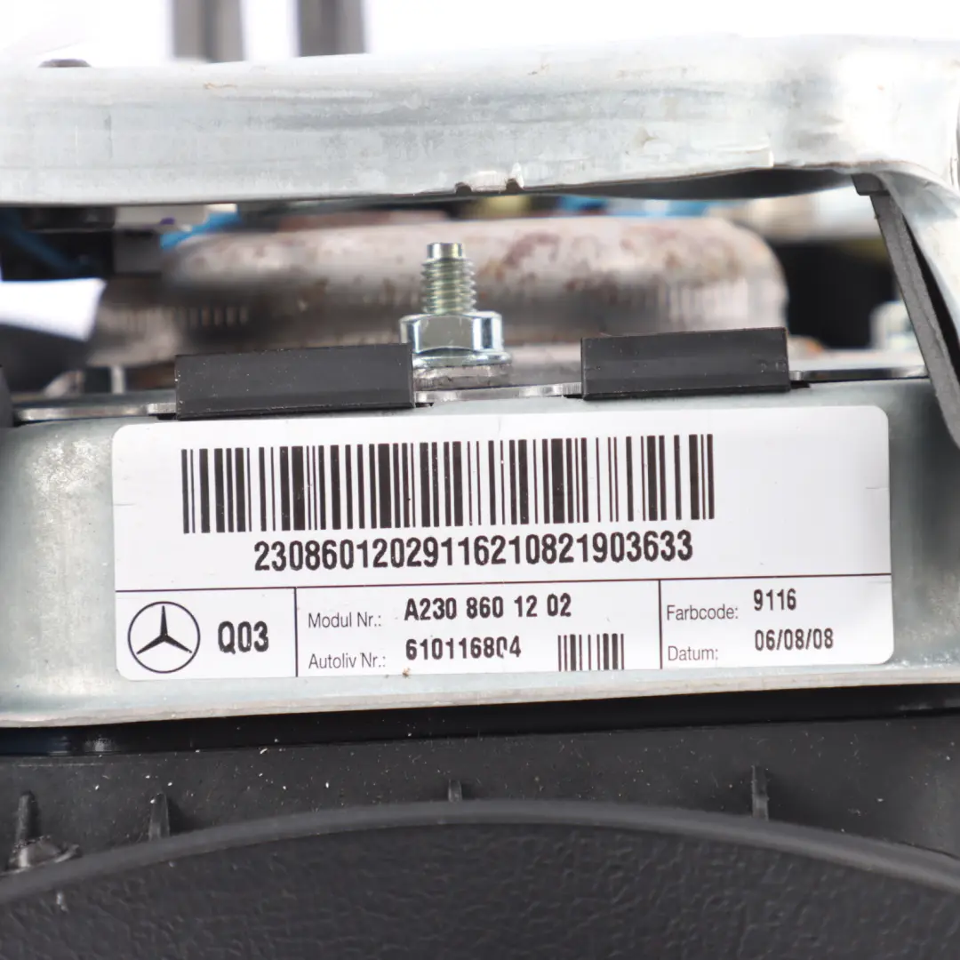 CL219 Steering Wheel Air Module Driver's Side to Mercedes with Part number A2308601202 Mercedes CL219 Steering Wheel Air Module Driver's Side - SKU A2308601202 - Part number A2308601202