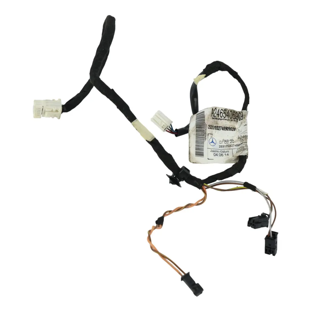 Door Wiring Harness Rear Left Right N/O/S to Mercedes C117 X156 W176 with Part number A2465406909 Mercedes C117 X156 W176 Door Wiring Harness Rear Left Right N/O/S - SKU A2465406909 - Part number A2465406909