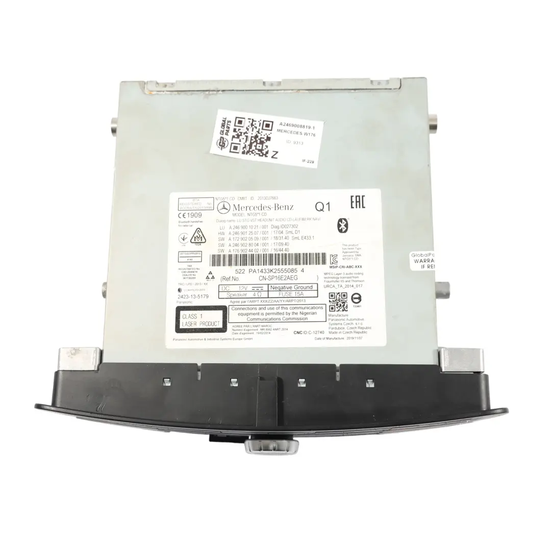 Autoradio Lettore Multimediale Navigatore per Mercedes W176 W246 con numero di parte A2469008819 Mercedes W176 W246 Autoradio Lettore Multimediale Navigatore - SKU A2469008819-1 - Numero di parte A2469008819