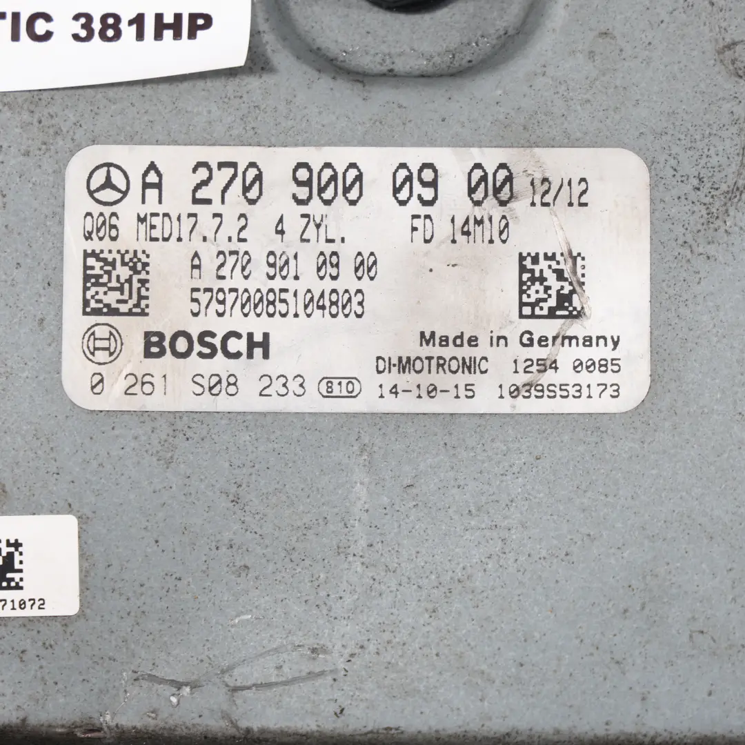 Mercedes W176 A45 4Matic M133.980 381HP ECU Motore Automatico - SKU A2709000900-9 - Numero di parte A2709000900