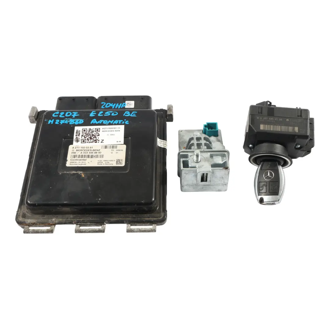 Mercedes W204 C207 M271.860 204CH Kit Calculateur Moteur Automatique - SKU A2711500391-13 - Numéro de pièce A2711500391