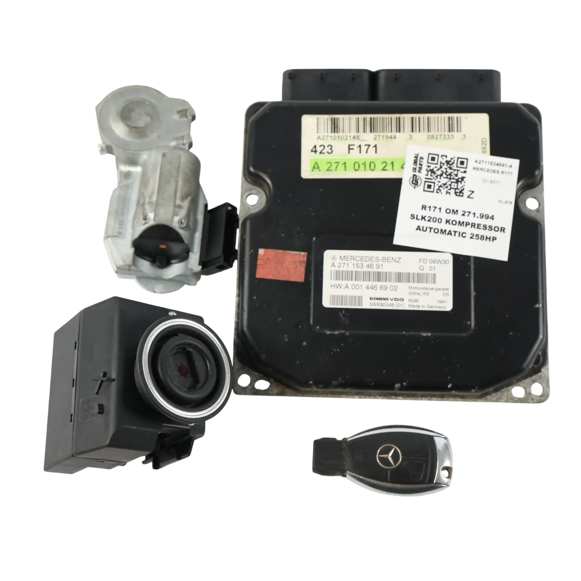 Mercedes R171 SLK200 271.944 163HP Motor Steuerung ECU Kit A2711534691 Automatik
