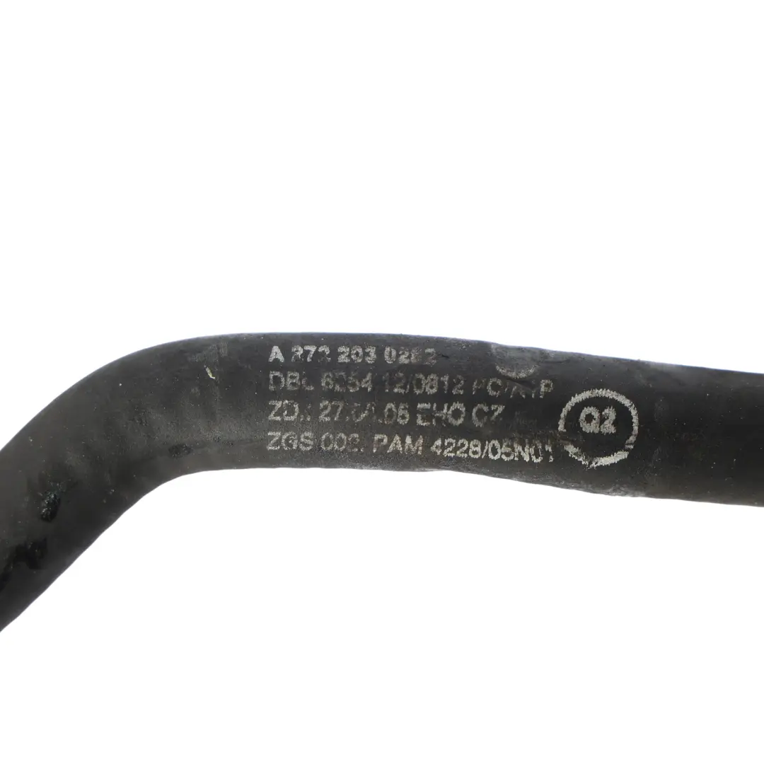 M272 Engine Water Coolant Pipe Hose Line to Mercedes W212 with Part number A2722001351 Mercedes W212 M272 Engine Water Coolant Pipe Hose Line - SKU A2722001351 - Part number A2722001351