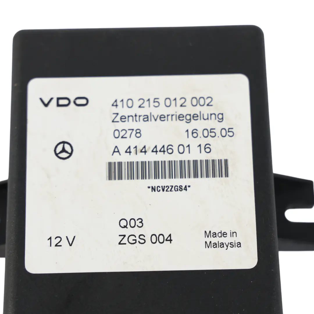 Mercedes W414 Modulo Controllo Allarme Chiusura Centralizzata ECU - SKU A4144460116 - Numero di parte A4144460116