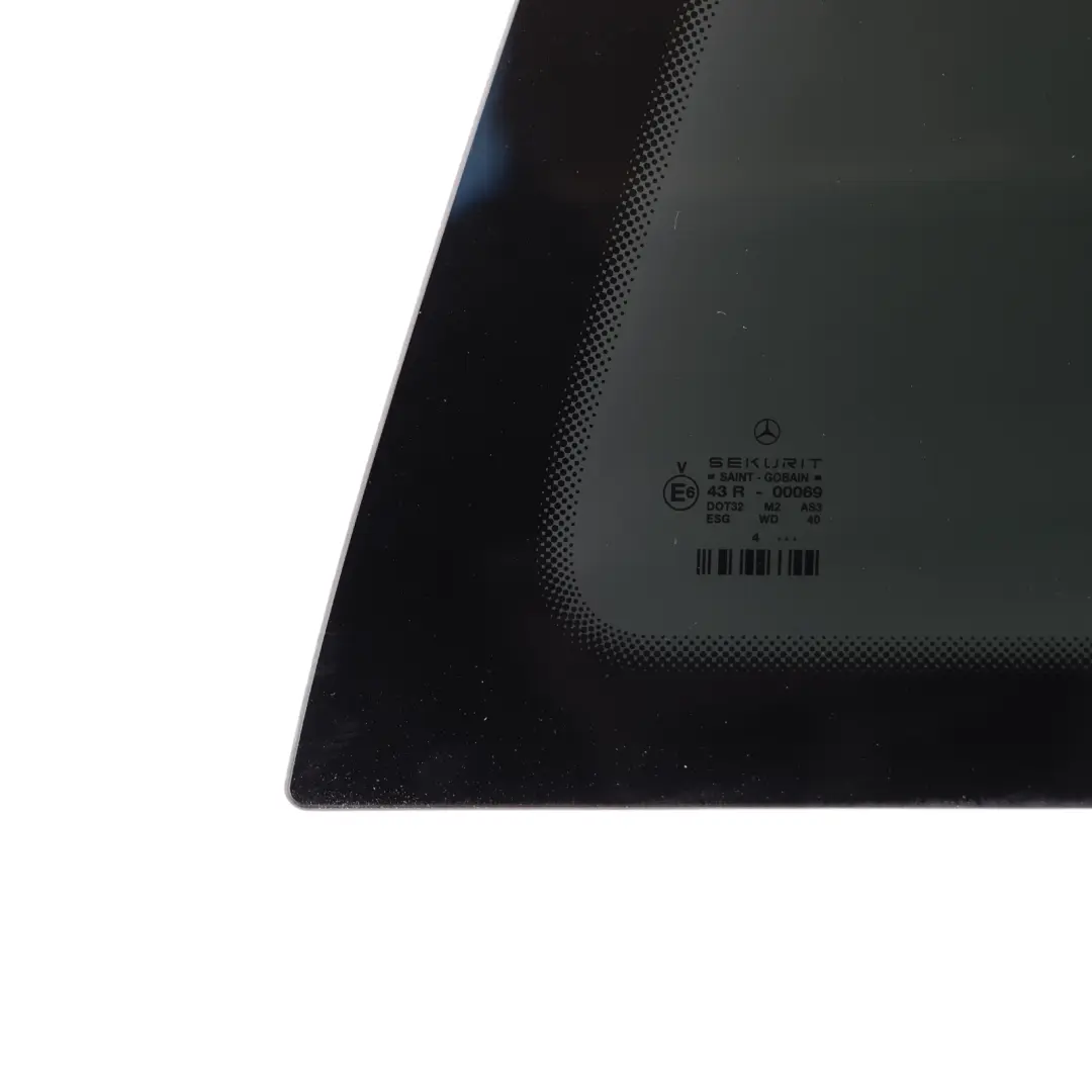 W414 Rear Window Quarter Glass Glazing Tinted AS3 Right O/S to Mercedes with Part number A4146702512 Mercedes W414 Rear Window Quarter Glass Glazing Tinted AS3 Right O/S - SKU A4146702512 - Part number A4146702512