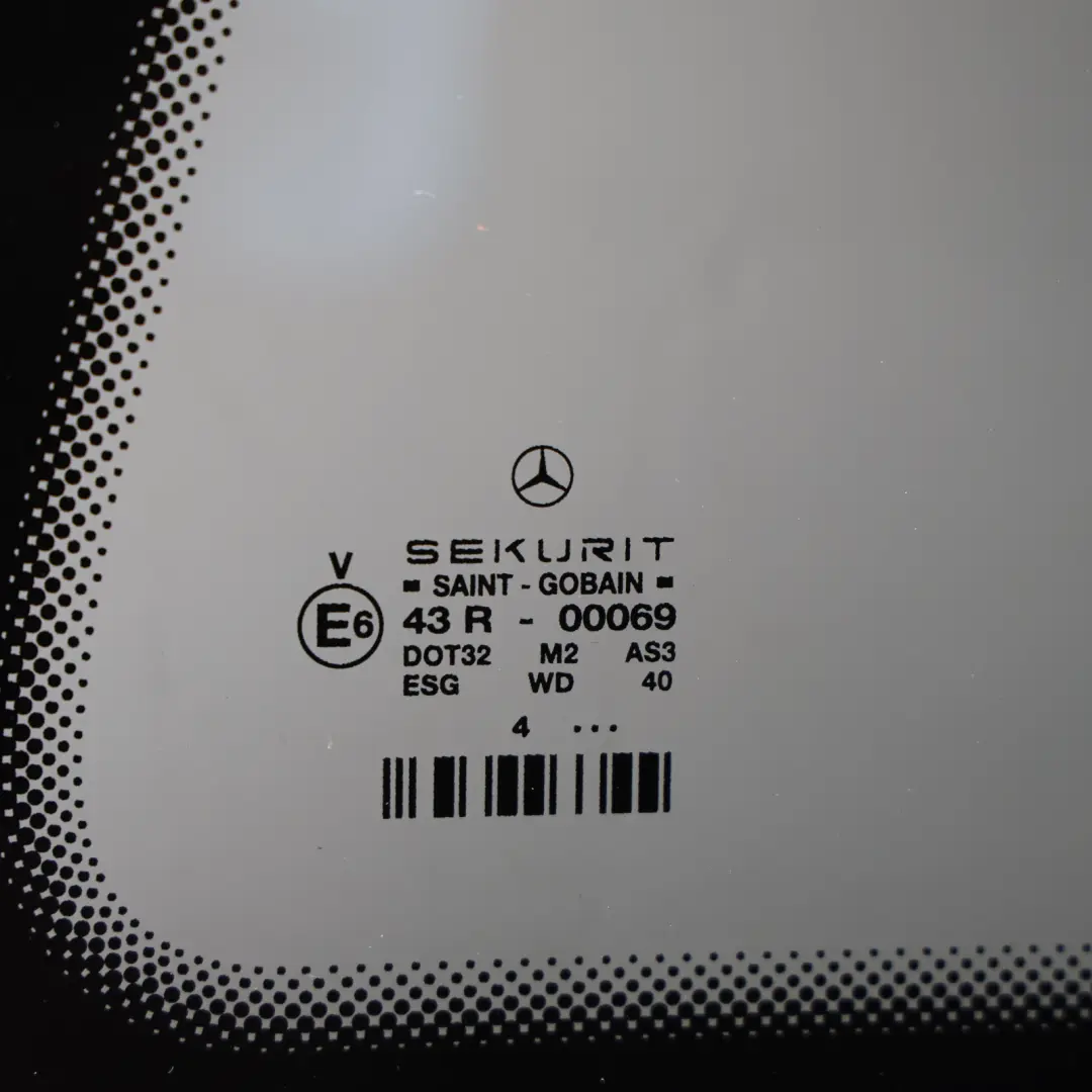 Mercedes W414 Rear Window Quarter Glass Glazing Tinted AS3 Right O/S - SKU A4146702512 - Part number A4146702512