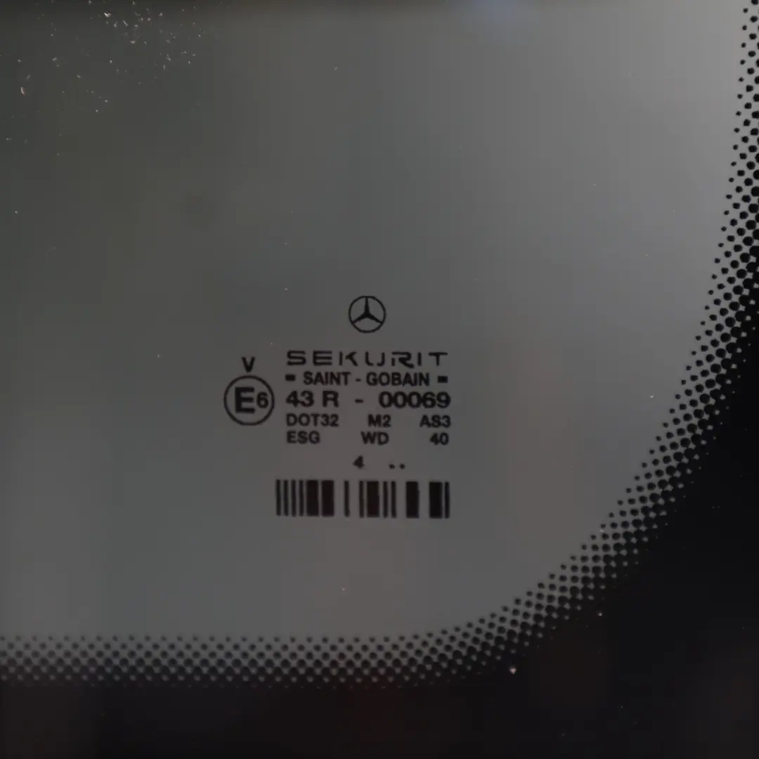 Mercedes Vaneo W414 Sliding Side Door Window Glass Rear Left N/S AS2 - SKU A4147300720 - Part number A4147300720