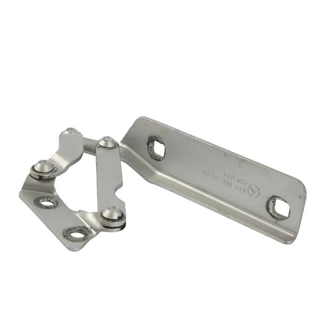 W414 Cerniera Cofano Argento Brillante Anteriore Sinistra per Mercedes con numero di parte A4148800028 Mercedes W414 Cerniera Cofano Argento Brillante Anteriore Sinistra - SKU A4148800028-BRS - Numero di parte A4148800028