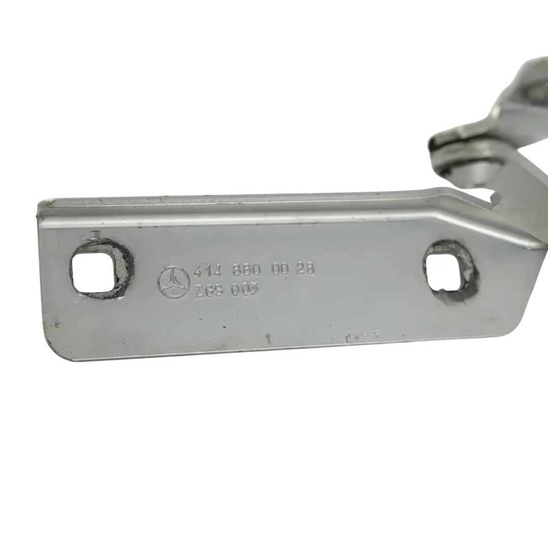 W414 Bonnet Hinge Brilliant Silver Front Left N/S to Mercedes Vaneo with Part number A4148800028 Mercedes Vaneo W414 Bonnet Hinge Brilliant Silver Front Left N/S - SKU A4148800028-BRS - Part number A4148800028