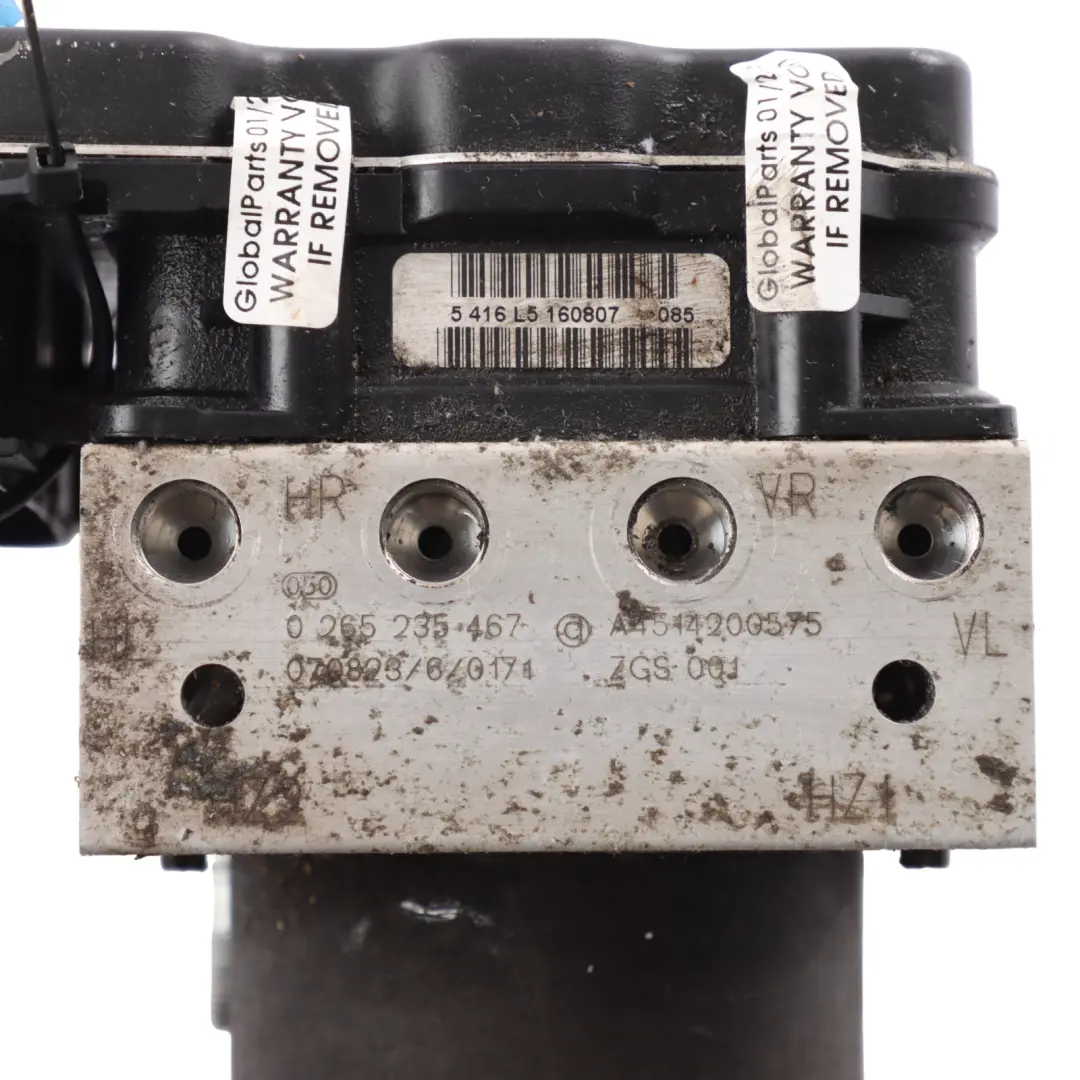 A451 ABS Hydraulic Brake Pump Control Unit Module to Smart with Part number A4514200575 Smart A451 ABS Hydraulic Brake Pump Control Unit Module - SKU A4514200575 - Part number A4514200575