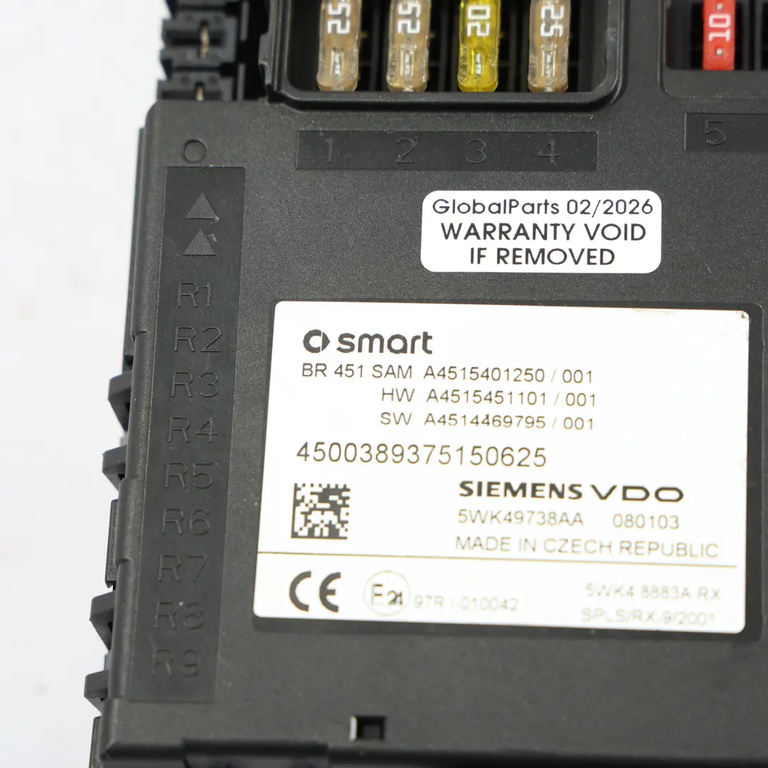 Smart 451 Moduł Sterownik Skrzynka Bezpieczników SAM BCM - SKU A4515401250 - Numer Części A4515401250