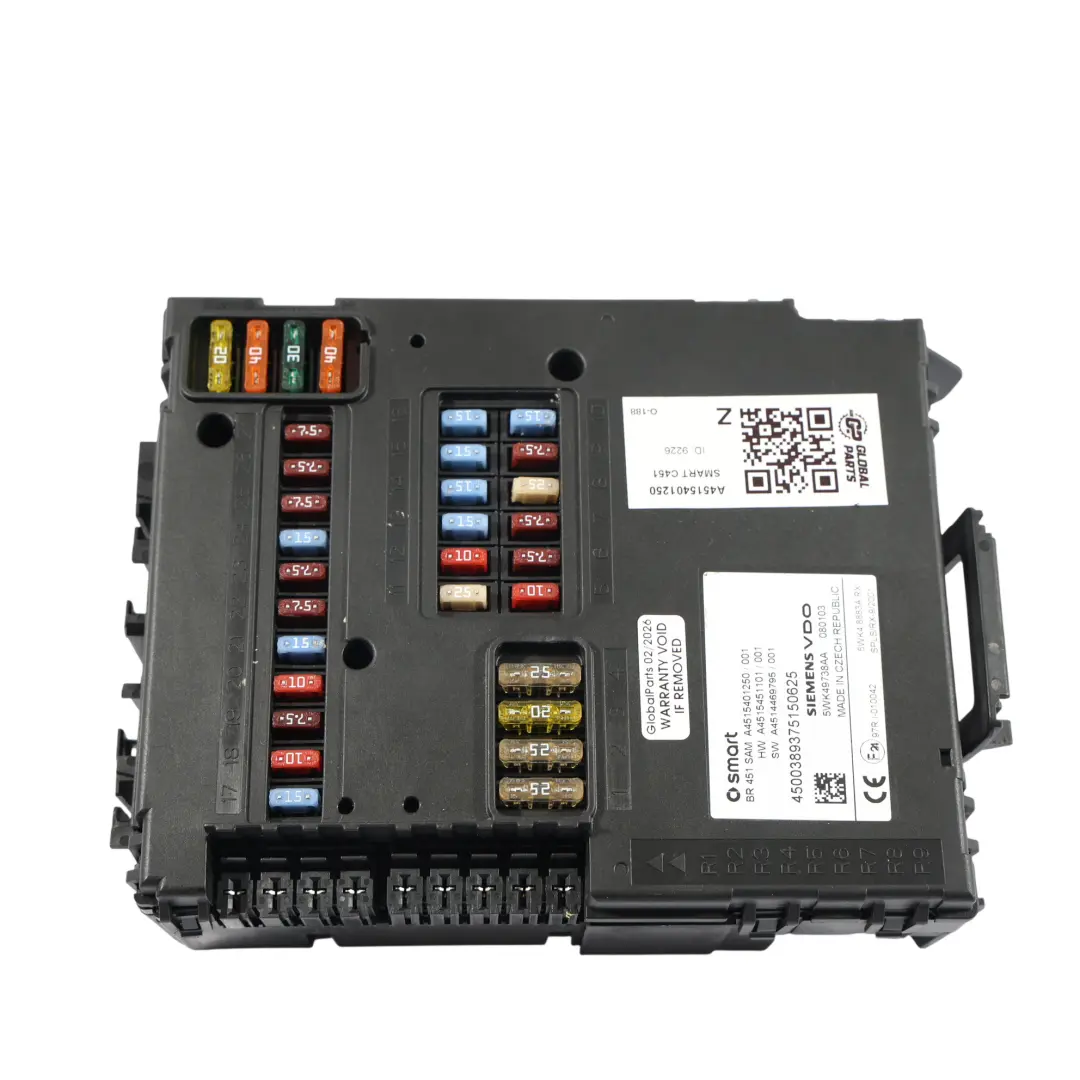 Smart 451 SAM BCM Caja De Fusibles Relé Unidad De Control Módulo - SKU A4515401250 - Número de pieza A4515401250