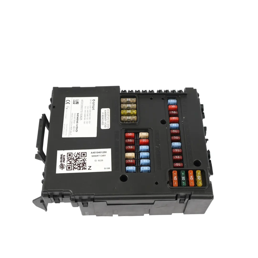 SAM BCM Scatola Dei Fusibili Modulo Unità Controllo Relè per Smart 451 con numero di parte A4515401250 Smart 451 SAM BCM Scatola Dei Fusibili Modulo Unità Controllo Relè - SKU A4515401250 - Numero di parte A4515401250
