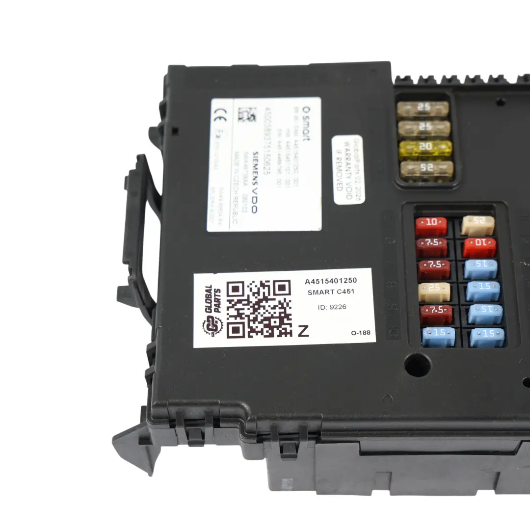 SAM BCM Scatola Dei Fusibili Modulo Unità Controllo Relè per Smart 451 con numero di parte A4515401250 Smart 451 SAM BCM Scatola Dei Fusibili Modulo Unità Controllo Relè - SKU A4515401250 - Numero di parte A4515401250