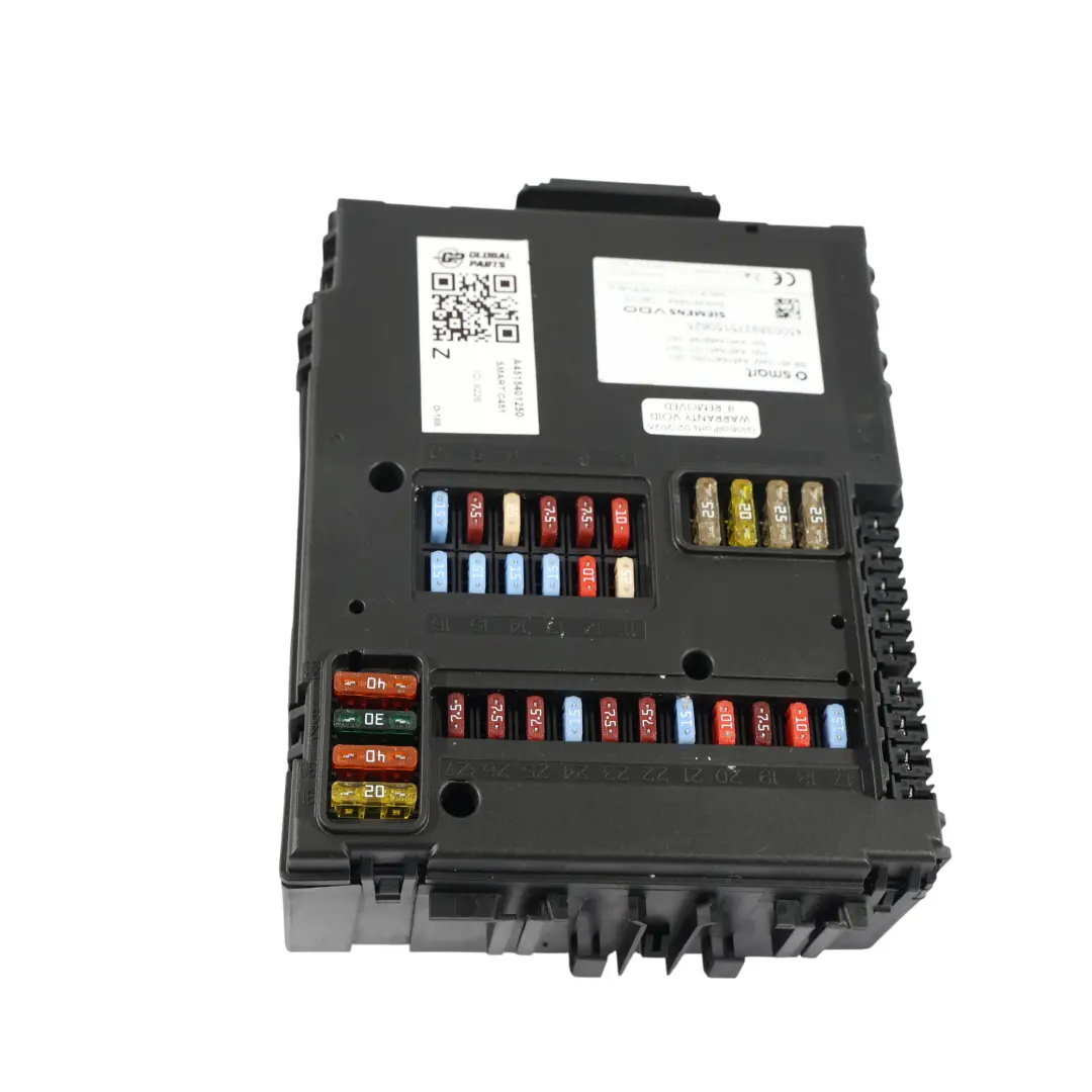 SAM BCM Fuse Box Relay Control Unit Module to Smart 451 with Part number A4515401250 Smart 451 SAM BCM Fuse Box Relay Control Unit Module - SKU A4515401250 - Part number A4515401250