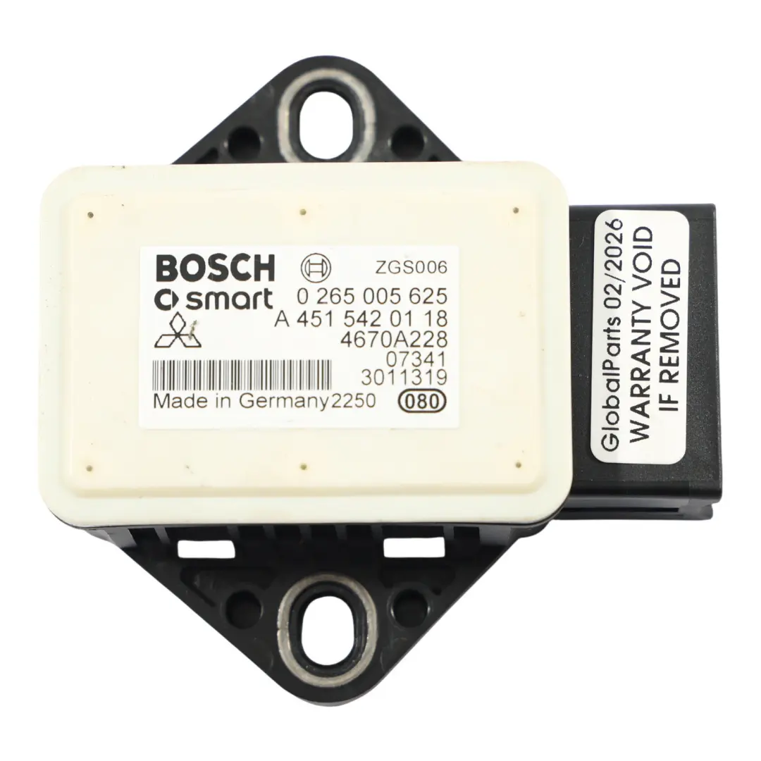 Sensore Di Velocità Dell'Imbardata Accelerazione per Smart Fortwo 451 con numero di parte A4515420118 Smart Fortwo 451 Sensore Di Velocità Dell'Imbardata Accelerazione - SKU A4515420118 - Numero di parte A4515420118