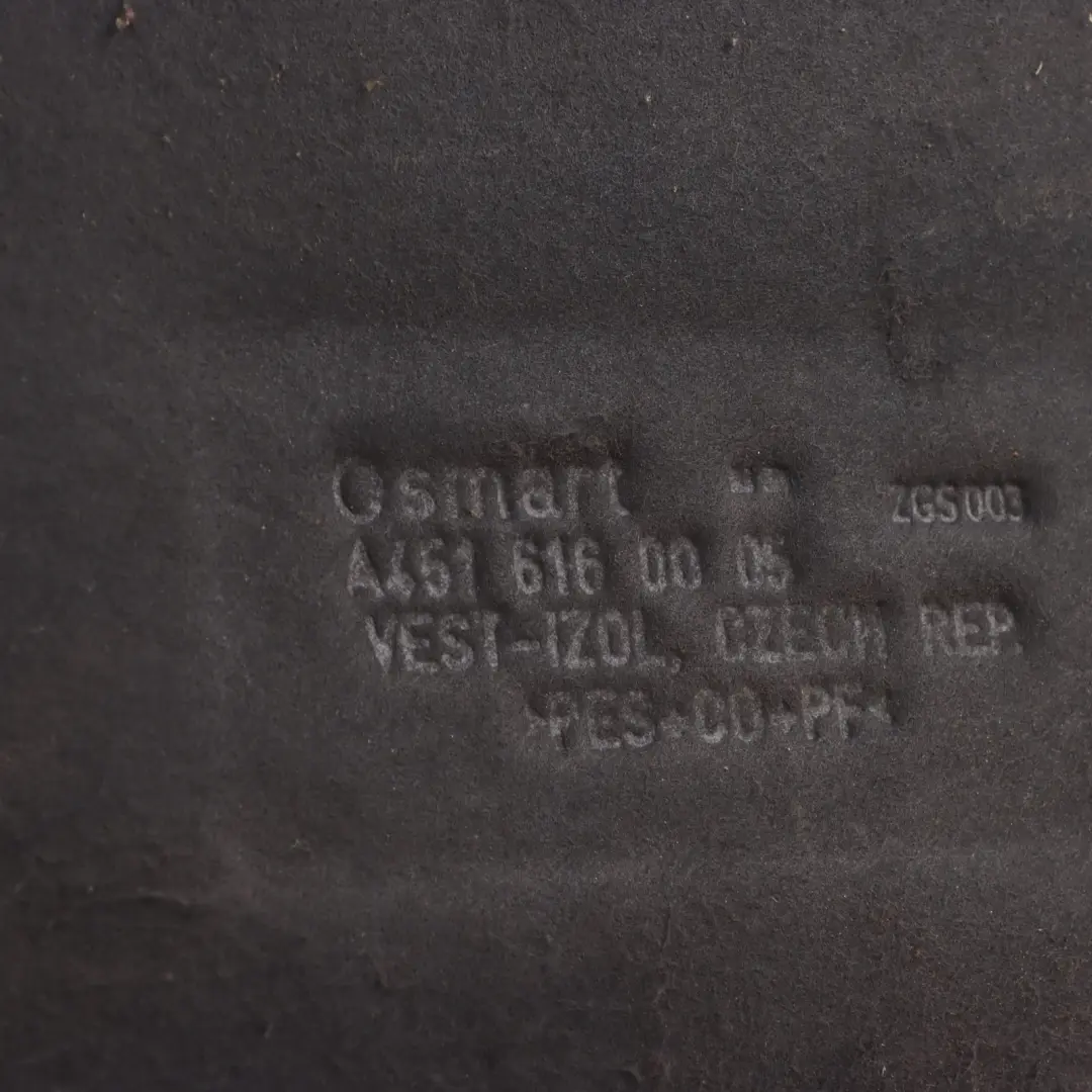 A451 Engine Compartment Flap Underbody Panel to Smart Fortwo with Part number A4516160005 Smart Fortwo A451 Engine Compartment Flap Underbody Panel - SKU A4516160005 - Part number A4516160005